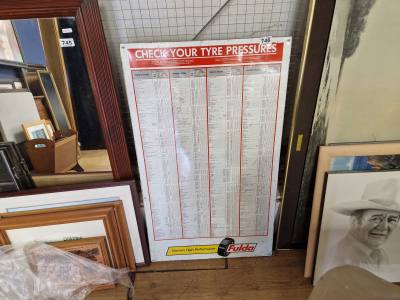 VINTAGE 1994 METAL TYRE SIGN