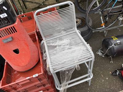 PAIR OF GARDEN HIGH CHAIRS