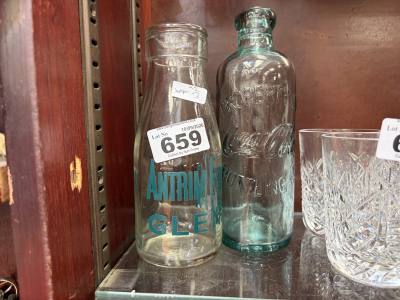 2 X GLASS BOTTLES