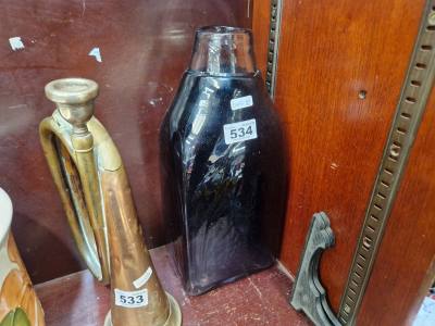MID CENTURY BUBBLY ART GLASS VASE