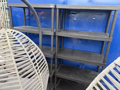 2 X PLASTIC SHELVES