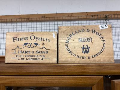 6 X WOODEN BOTTLE BOXES