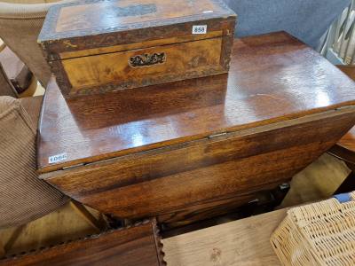 OAK BARLEY TWIST GATE LEG TABLE