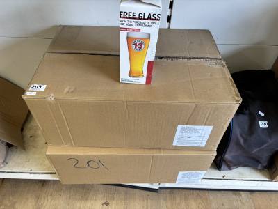 2 BOXES OF HOPHOUSE GLASSES