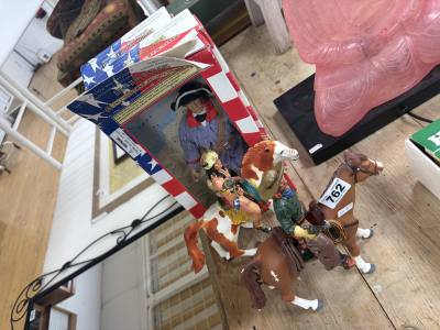 LOT OF COWBOYS + INDIAN FIGURES