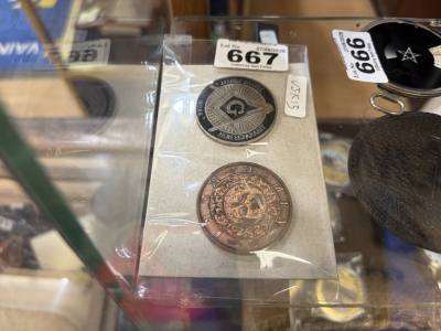 2 X MASONIC COINS