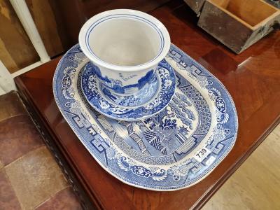 3 PIECES BLUE + WHITE