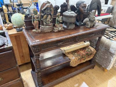 VICTORIAN CARVED CONSOLE TABLE
