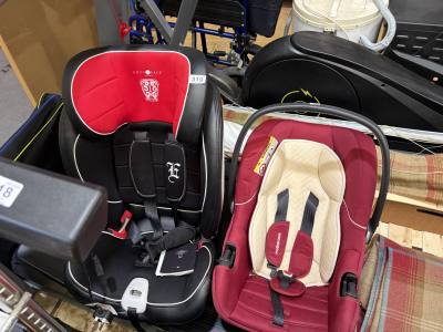 2 X BABY CAR SEATS (SAFE N COZY + MOTHERCARE) 