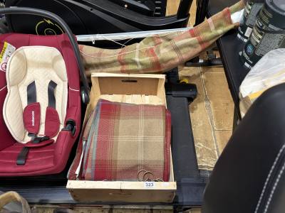 BOX OF CURTAINS + RAIL