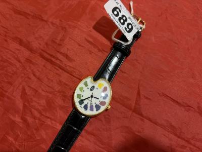 VINTAGE JAPANESE ART CANVAS WATCH