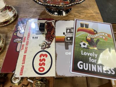 4 X TIN SIGNS