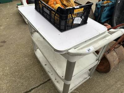 2 TIER TROLLEY + FOLDING TABLE