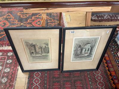 PAIR OF ENGRAVING PRINTS