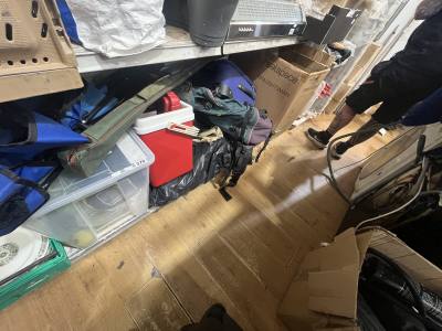 LOT OF CAMPING GEAR + BOOKS