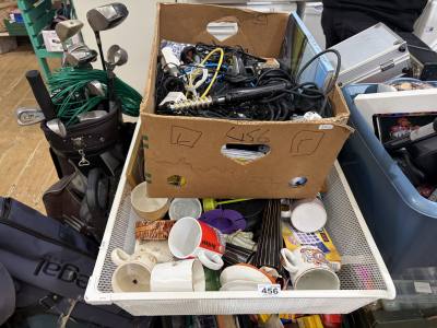 BOX OF CABLES + OTHER