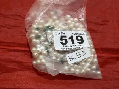 BAG OF PEARLS + EMERALDS