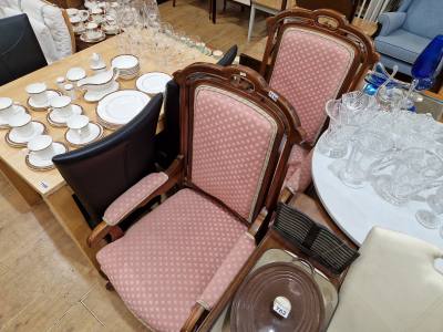 PAIR OF EDWARDIAN FIRESIDE ARMCHAIRS