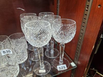 6 X WATERFORD WINE GLASSES