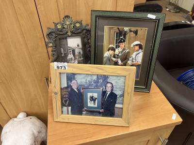 3 COLONEL BIRD PRESENTATION FRAMED PHOTOS