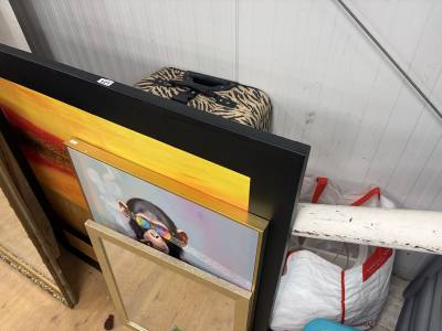 BAG OF HOUSEHOLD ITEMS + TRAVEL CASE + PICTURES