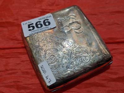 SILVER BIRMINGHAM CIGARETTE CASE (91.6 GRAMS)