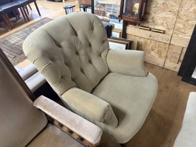 BUTTON BACK BEDROOM ARMCHAIR
