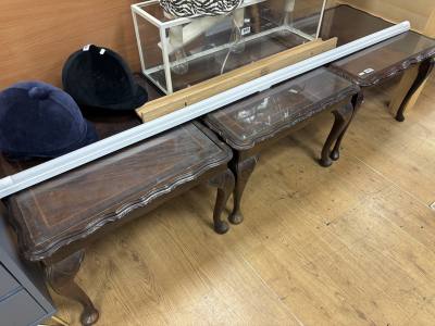 3 MAHOGANY SIDE TABLES