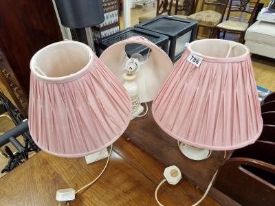 3 X TABLE LAMPS