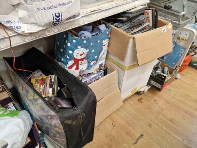 3 X BOXES + 2 X BAGS OF DVDS