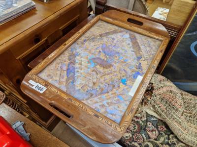 INLAID BUTTERFLY TRAY