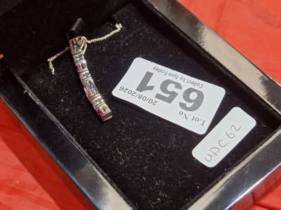 GEMS SILVER CHAIN + DROP PENDANT