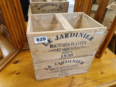 2 X WOODEN BOTTLE BOXES
