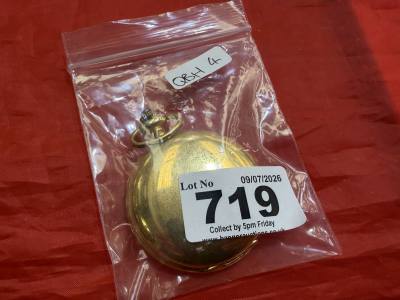 GOLD PLATED QUARTZ POCKET WATCH