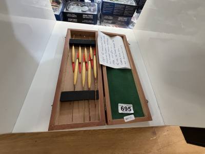 1980'S BALSA WOOD CASED POLE FLOATS