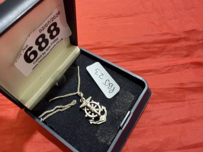 SILVER CHAIN + ANCHOR PENDANT