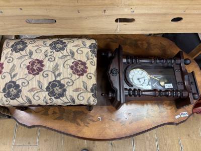 WALL CLOCK + STOOL