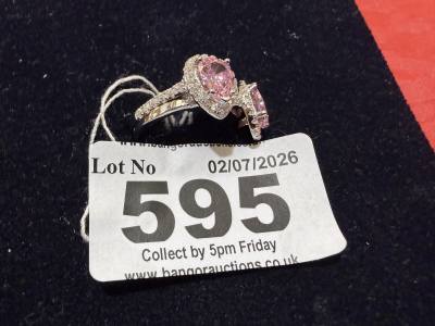 2 X SILVER DRESS RINGS (NEW)