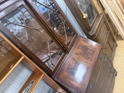 MAHOGANY BUREAU BOOKCASE