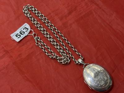 SILVER CHAIN + LOCKET (66.7 GRAMS) 