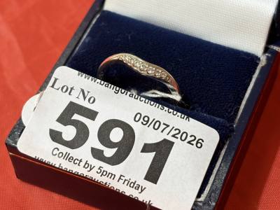 9CT DIAMOND ETERNITY RING (SIZE N) (2 GRAMS)