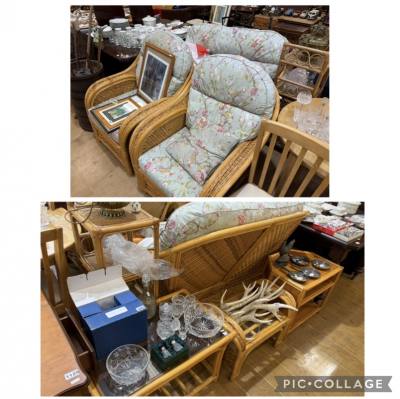 WICKER SUITE + TABLES