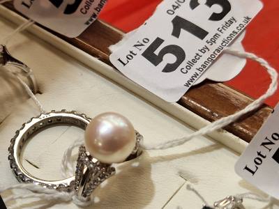 SILVER PEARL RING + SILVER BAND