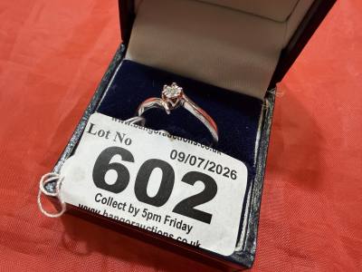 9CT DIAMOND SOLITAIRE RING (2 GRAMS)