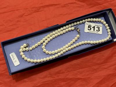 SILVER CLASP PEARLS