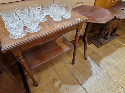 MAHOGANY SIDE TABLE + OTHER