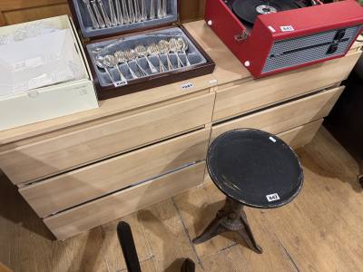 PAIR OF BEECH DRAWER CHESTS