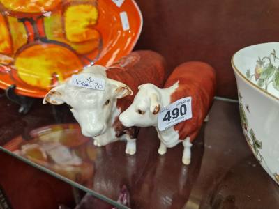 2 X BESWICK HEREFORD COWS