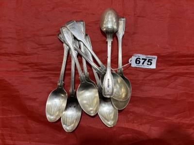 9 X ASSORTED SILVER SPOONS (260 GRAMS)