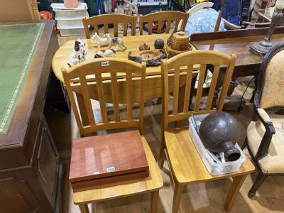 DROP LEAF TABLE + 4 X CHAIRS